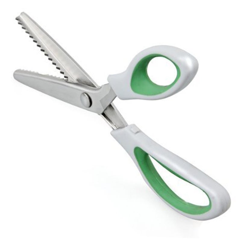 BlueSnail مقص قماش احترافي من ستانلس ستيل بزاوية مريحة من بلو سنيل (9.5 بوصة، مسنن، أخضر) - Image 2